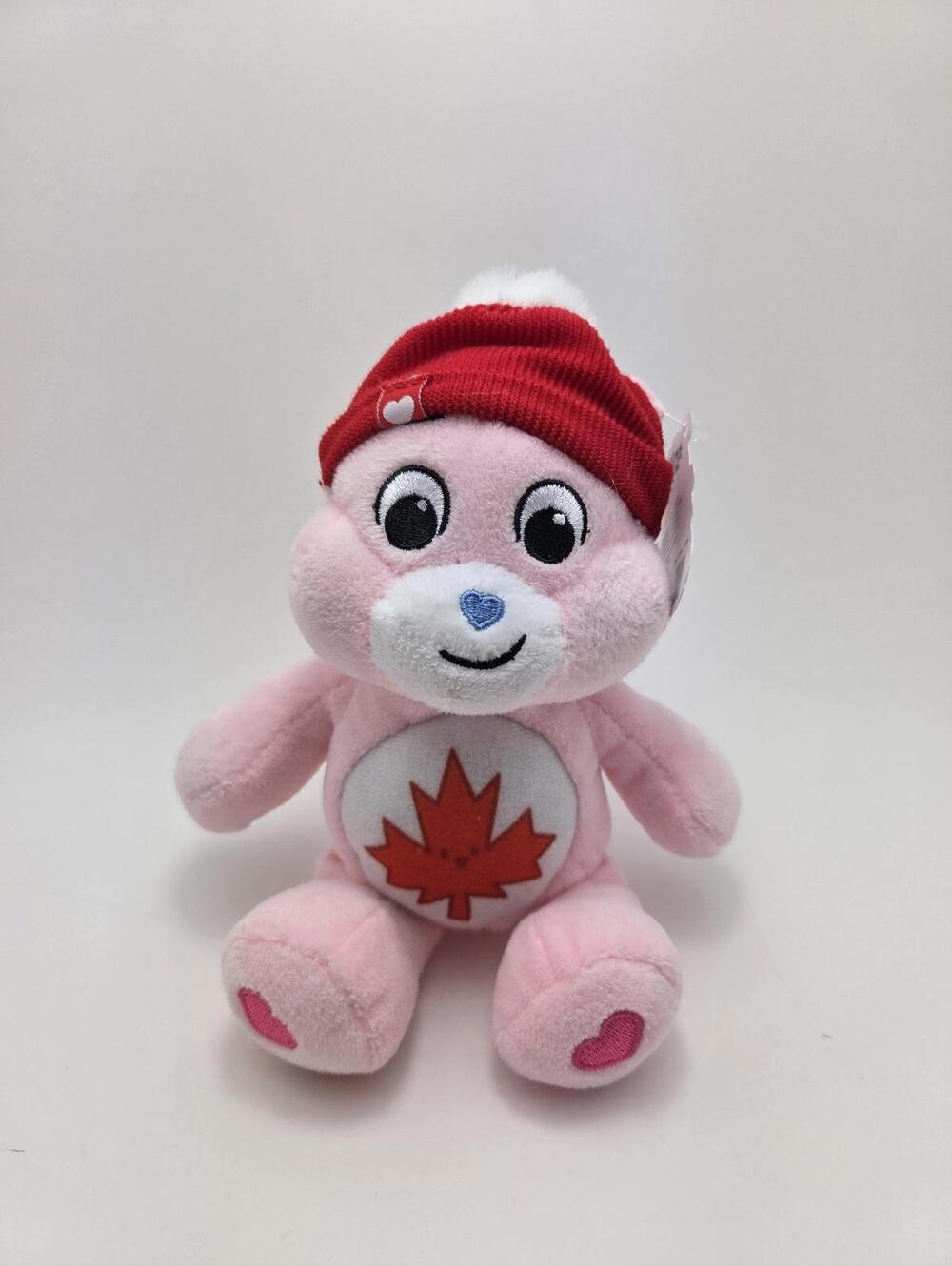 Vintage Pink Care Bear “True North Bear” Canadian Care Bear Plush NWT (6 inch)